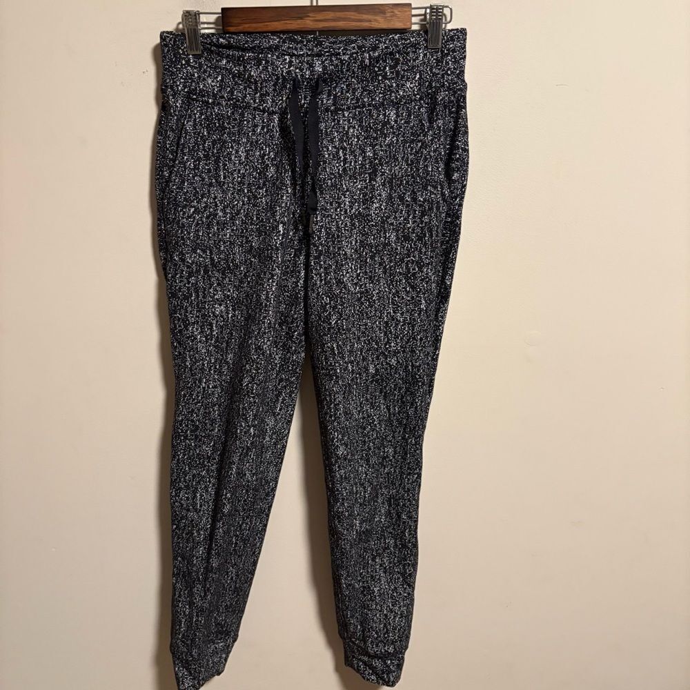 Lululemon Ready To Rulu Pant Running Luon Suited Jacquard Black White- Size 6